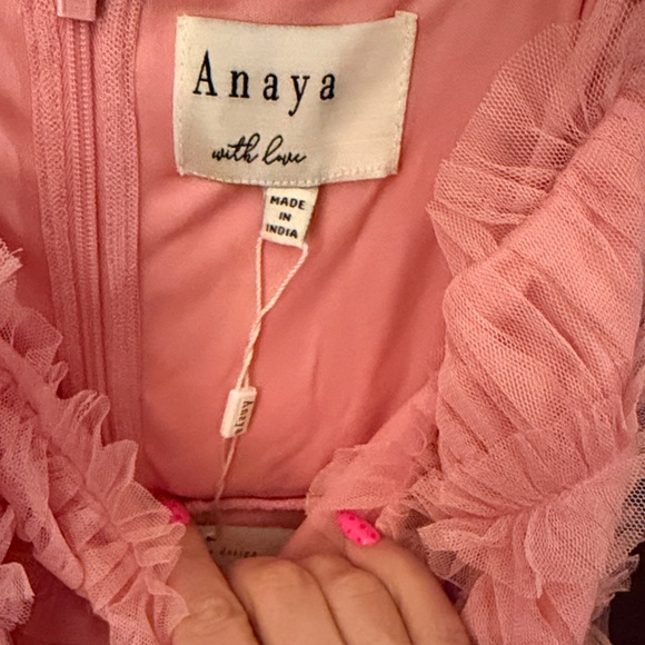 ASOS Pink Ruffled Midi Dress - Picture 4 of 5